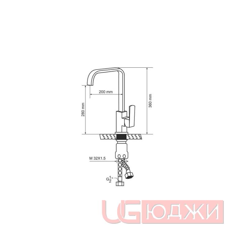Смеситель SPRF 8113, Сатин