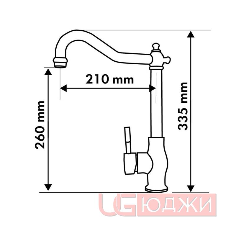 Смеситель SPRF 8127, Сатин