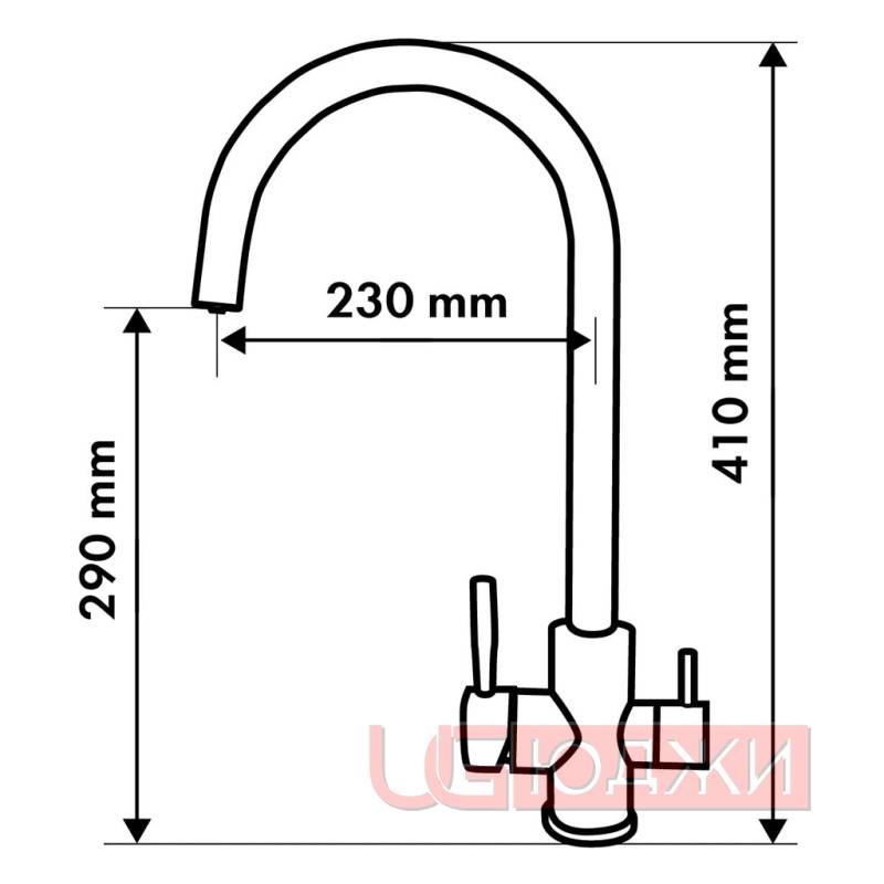 Смеситель SPRF 8204, Сатин