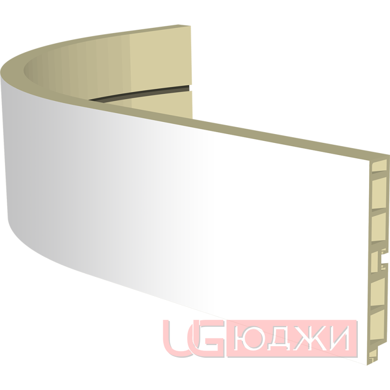 Закругленный цоколь H-100мм, белый (2)