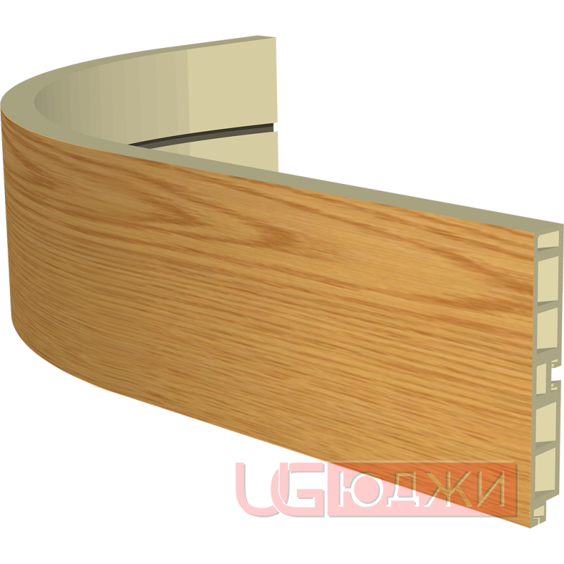 Закругленный цоколь H-100мм, дуб горный (1.1)