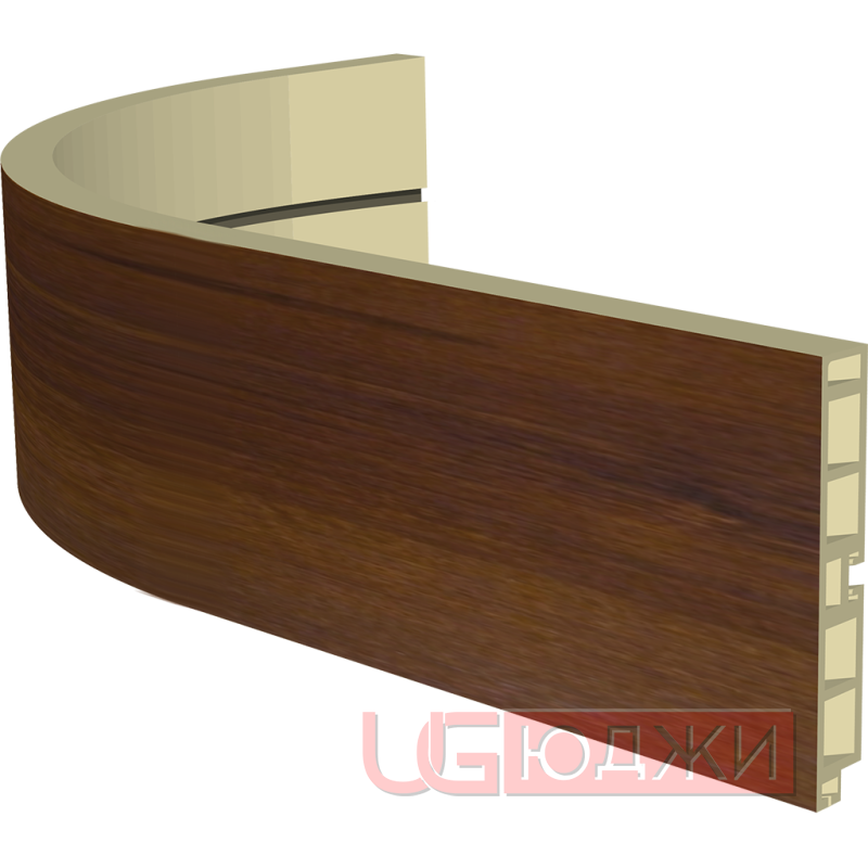 Закругленный цоколь H-100мм, орех тёмный (9)