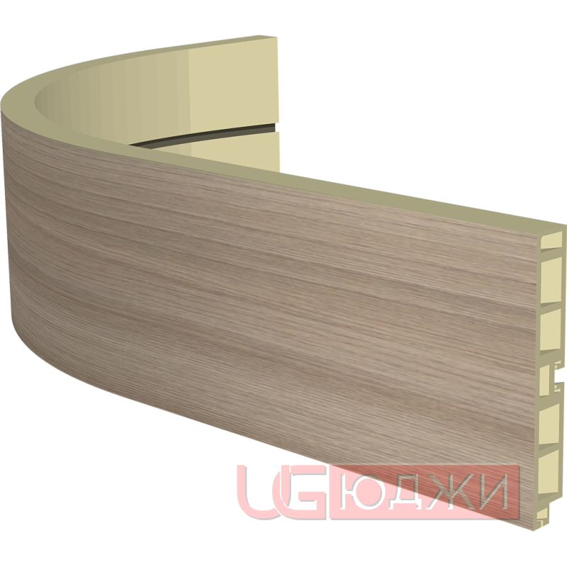 Закругленный цоколь H-100мм, ясень шимо светлый (20)