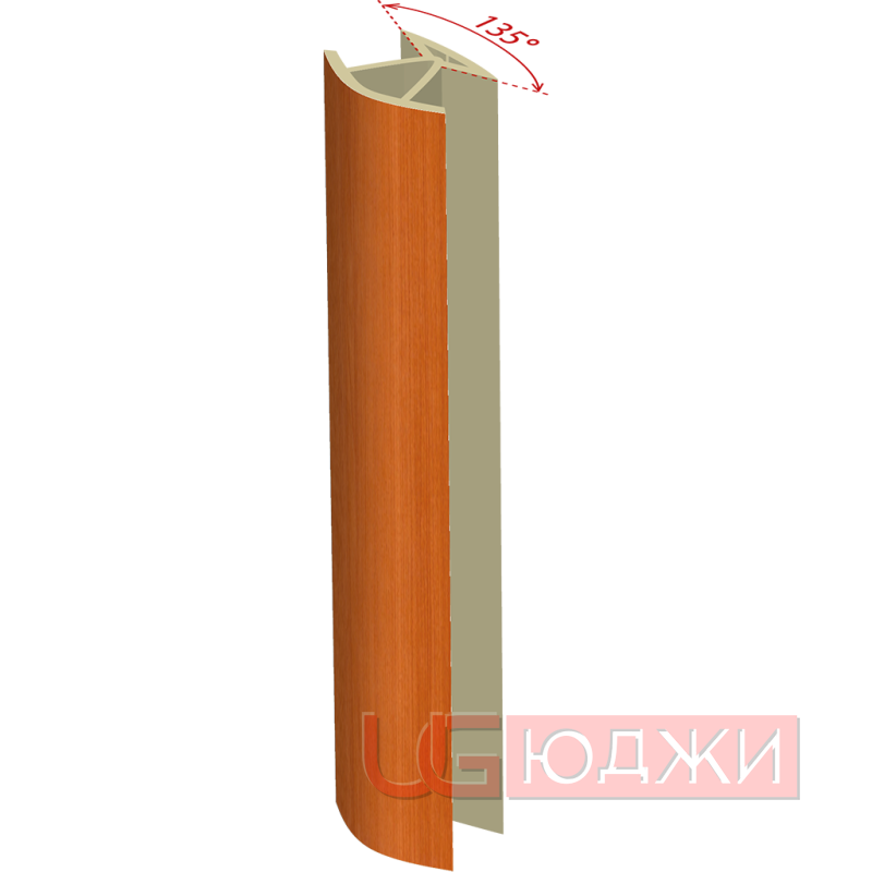 Соединительный уголок 135гр. H-150мм, вишня (7)