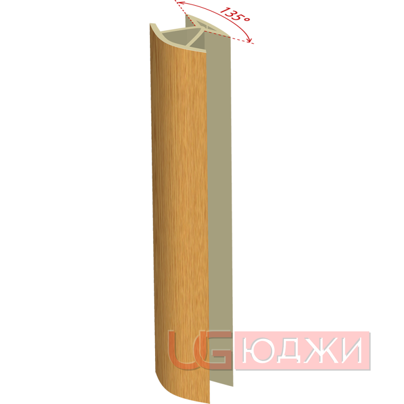 Соединительный уголок 135гр. H-150мм, дуб горный (1.1)