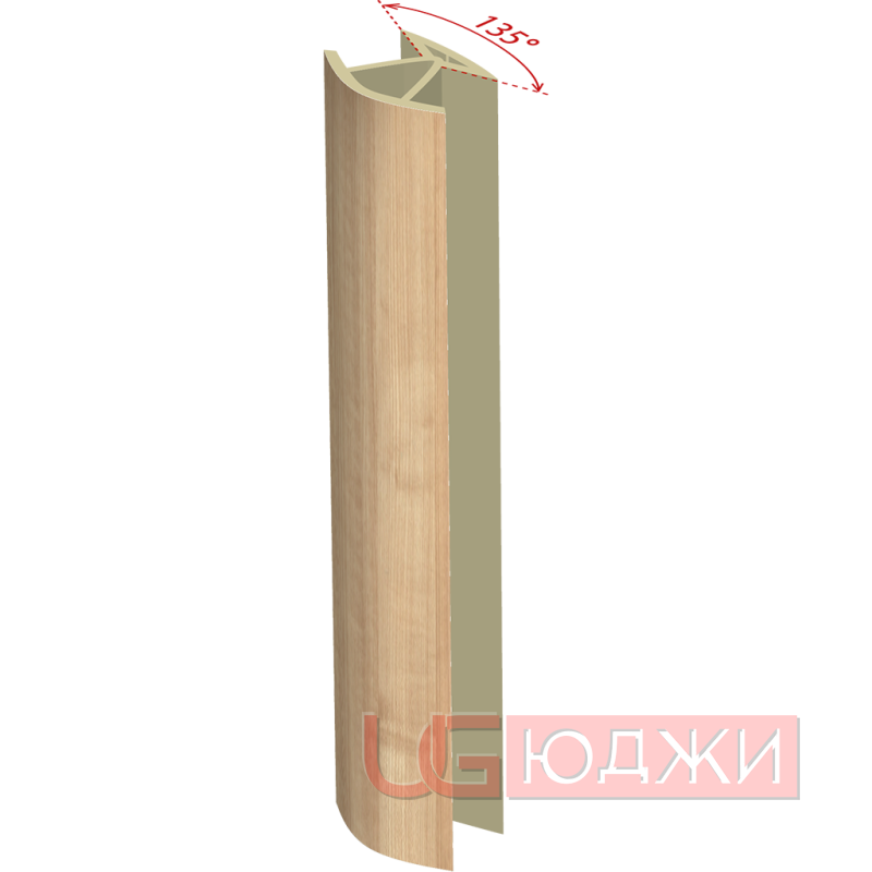 Соединительный уголок 135гр. H-150мм, клён (16)