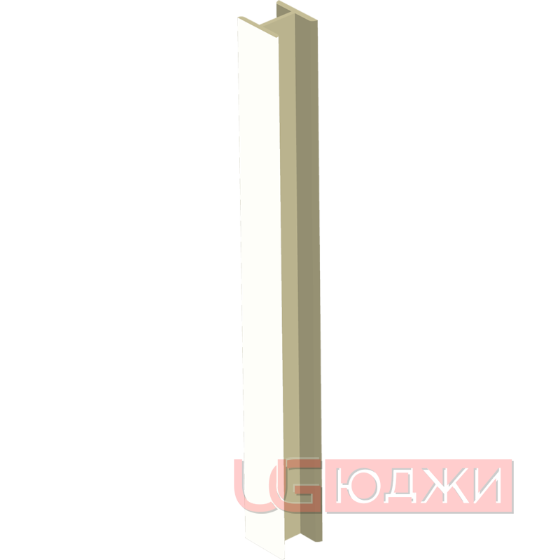 Соединительный уголок 180гр. H-100мм, белый (2)