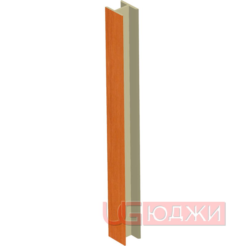 Соединительный уголок 180гр. H-100мм, вишня (7)