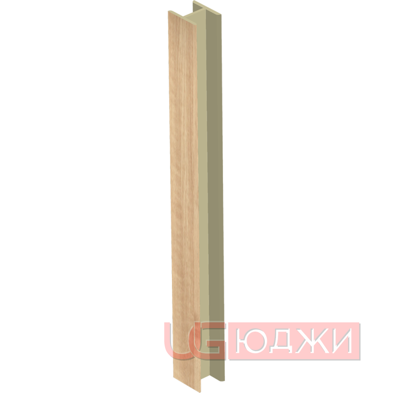 Соединительный уголок 180гр. H-100мм, клён (16)
