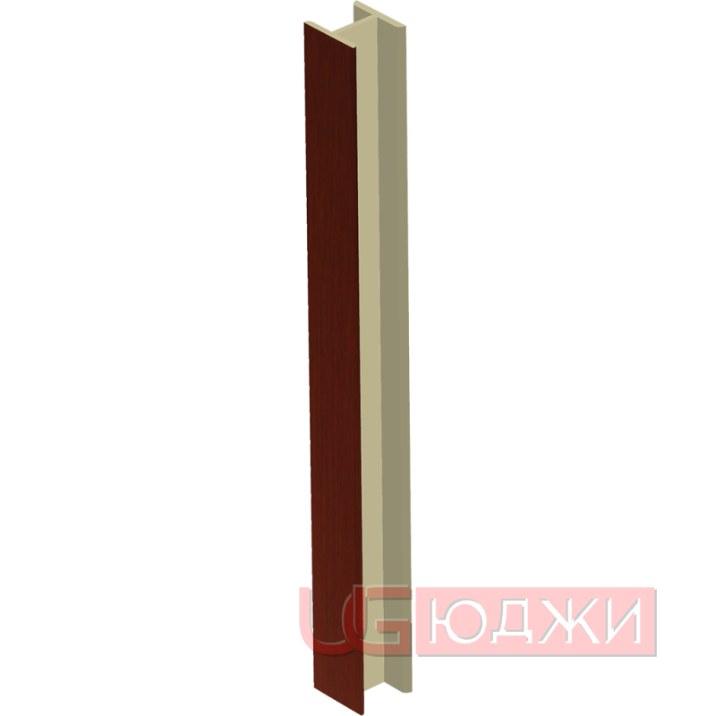 Соединительный уголок 180гр. H-100мм, орех итальянский (3)