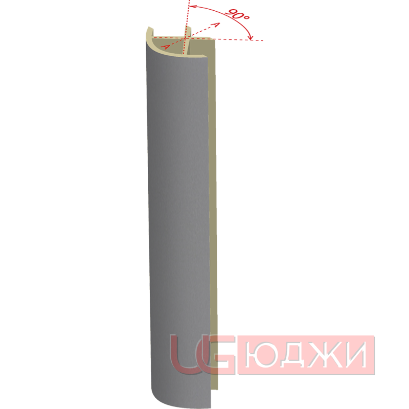 Соединительный уголок 90гр. H-100мм, алюминий