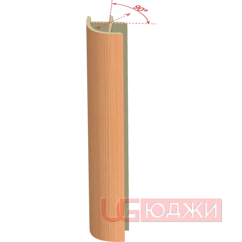 Соединительный уголок 90гр. H-150мм, бук (5)
