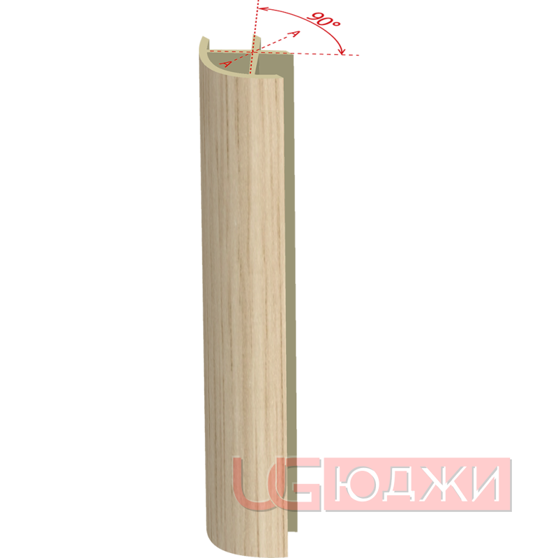 Соединительный уголок 90гр. H-150мм, дуб беленый (15)