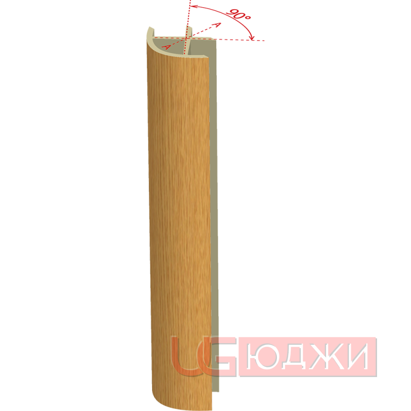 Соединительный уголок 90гр. H-150мм, дуб горный (1.1)