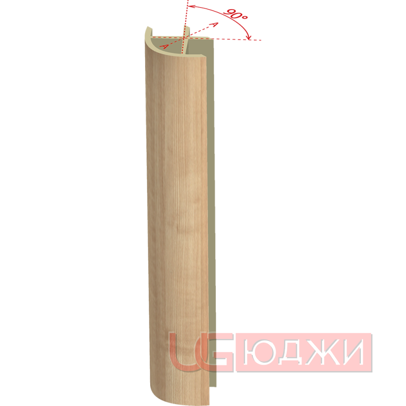 Соединительный уголок 90гр. H-150мм, клён (16)