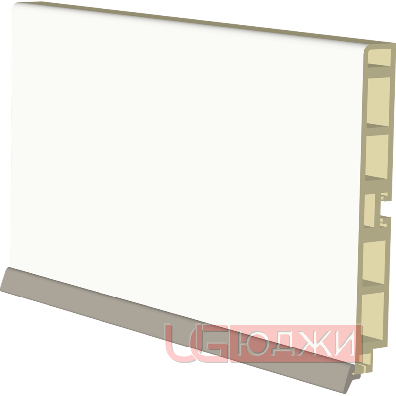 Цоколь пластиковый H-100мм 4,0м, белый (2)