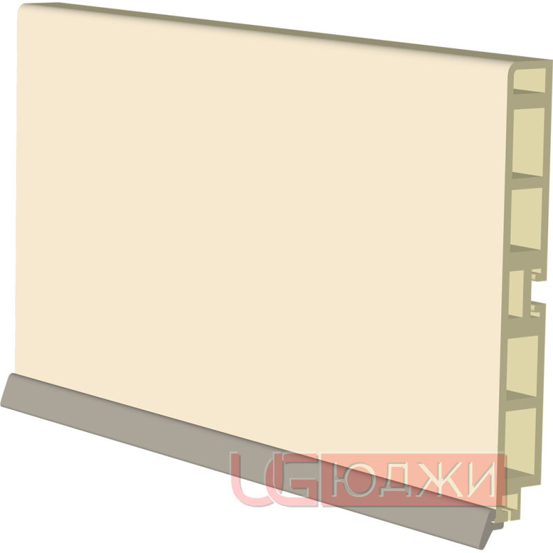 Цоколь пластиковый H-100мм 4,0м, ваниль (10)