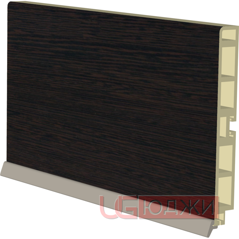 Цоколь пластиковый H-100мм 4,0м, венге (4.1)