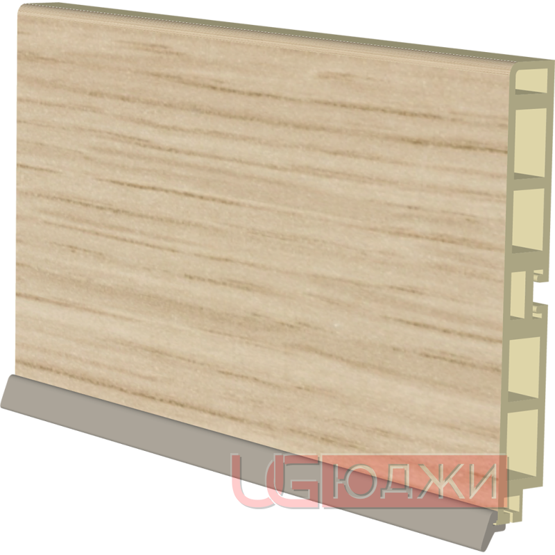 Цоколь пластиковый H-100мм 4,0м, дуб беленый (15)