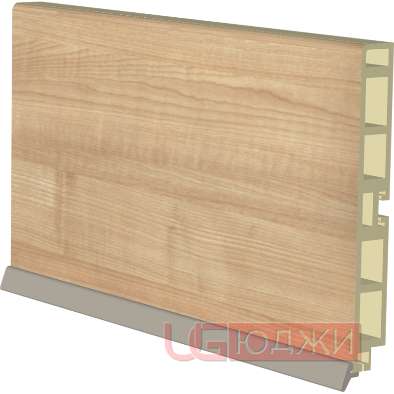 Цоколь пластиковый H-100мм 4,0м, клён (16)