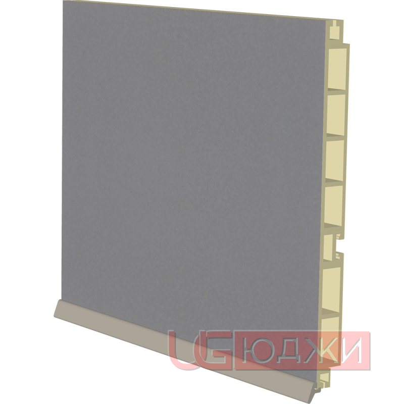 Цоколь пластиковый H-150мм  4,0м, алюминий (8.1)