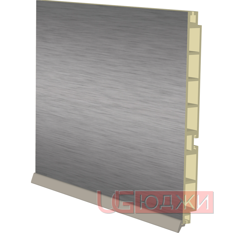 Цоколь пластиковый H-150мм  4,0м, алюминий шлифованный (13)