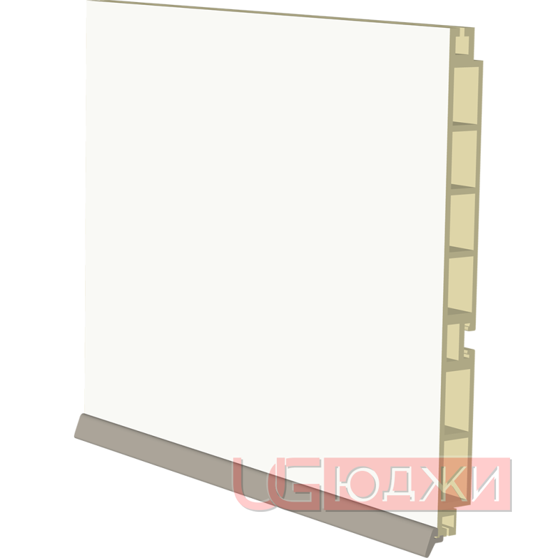 Цоколь пластиковый H-150мм 4,0м, белый (2)