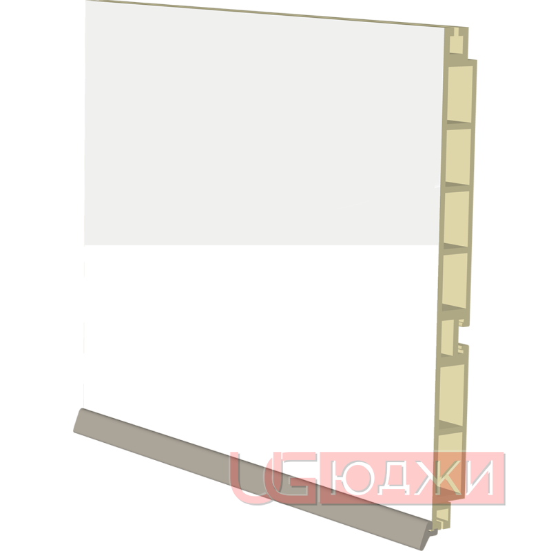 Цоколь пластиковый H-150мм 4,0м, белый глянец (23)