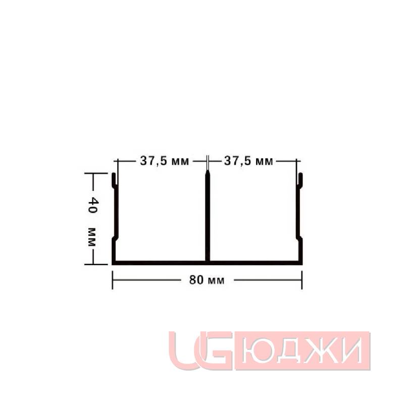 Направляющая верхняя Premial Бронза блестящая 5,9м