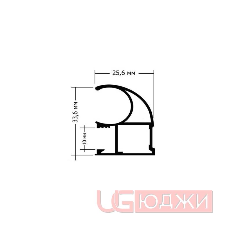 Профиль вертикальный "C" Classic Шампань браш 5,4м