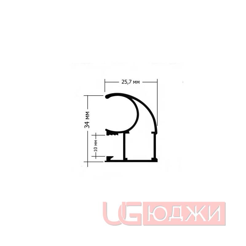 Профиль вертикальный "C" Premial Ваниль 5,4м