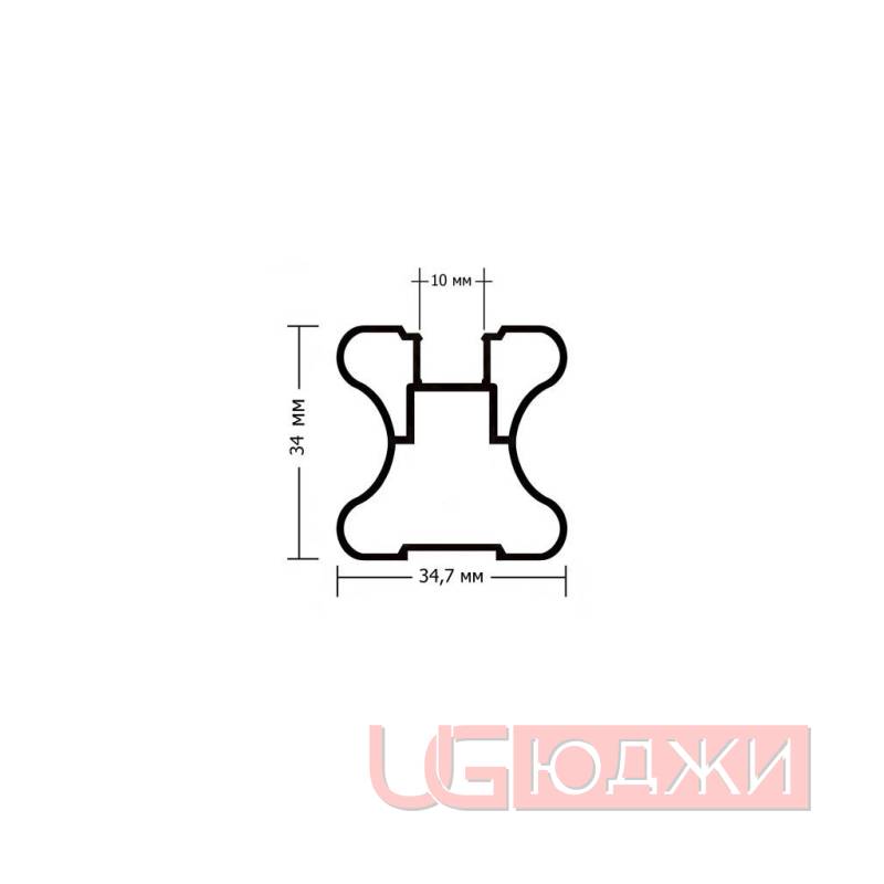 Профиль вертикальный "H" Premial Шампань матовая 5,4м