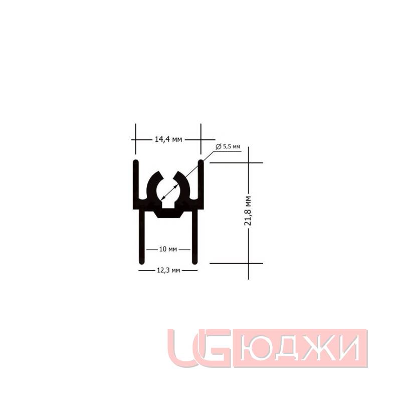 Профиль горизонтальный верхний Premial Хром матовый 5,9м