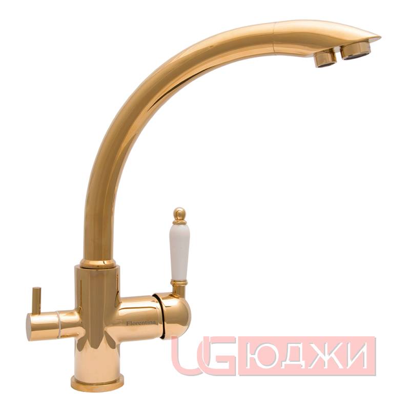 Смеситель Flortek Шале FK Золото
