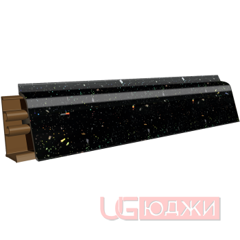Плинтус для столешниц LB-37 4,2м 6027 Искра чёрная (415г/459)