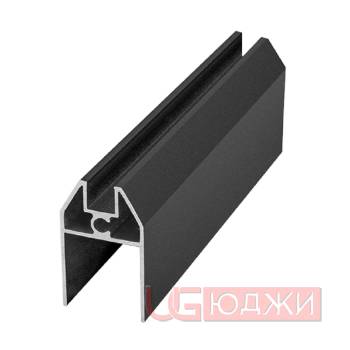Горизонтальный нижний профиль Felix Чёрный муар 6,0м