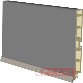 Цоколь пластиковый H-100мм 4,0м, антрацит (19.1)