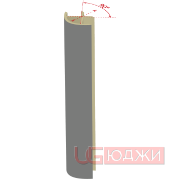 Соединительный уголок 90гр. H-150мм, антрацит