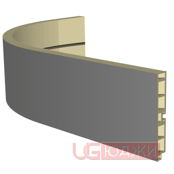 Закругленный цоколь H-100мм, антрацит (19.1)