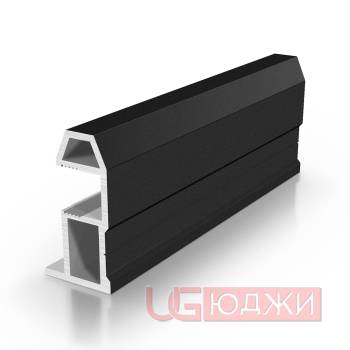 Вертикальный профиль Elephant Fish трапециевидный 5,4м, чёрный муар