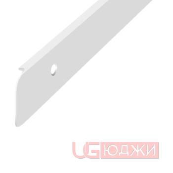 Планка торцевая 600х28мм R3, БЕЛАЯ матовая