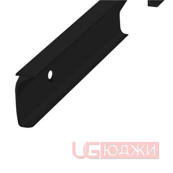 Планка угловая 600х28мм R3, ЧЁРНАЯ матовая