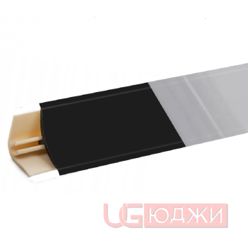 Плинтус для столешниц LB-15 RUS 3,0м 12 (6051) чёрный матовый (961м, 1021т/6051)