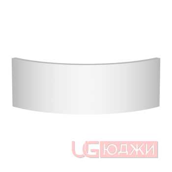 Фасад AcrylicMatt 18мм полукруглый R300мм высота 80-150мм 001 Белый арктический матовый кромка цвет