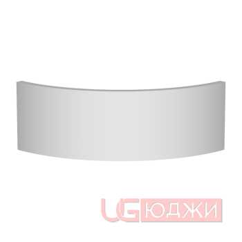 Фасад AcrylicMatt 18мм полукруглый R300мм высота 80-150мм 002 Белый Монблан матовый кромка цвет