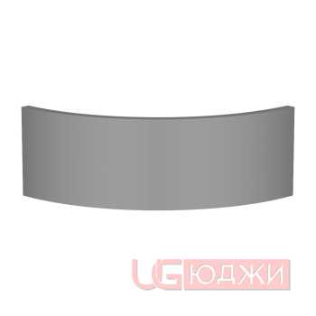 Фасад AcrylicMatt 18мм полукруглый R300мм высота 80-150мм 007 Серый туман матовый кромка цвет