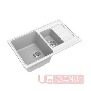 Мойка Quartz Церера 773х475мм Голландский белый