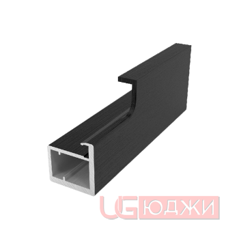 Профиль-ручка рамочная Con Bisagras PICO 3,0м, Чёрный браш