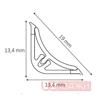 Плинтус для столешниц LB-15 RUS 3,0м 67 Каспий Чёрное золото (/619)