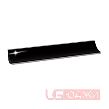 Плинтус для столешниц алюминиевый LB-15 3,0м ЛИРА А057 Чёрный глянец (12RUS)